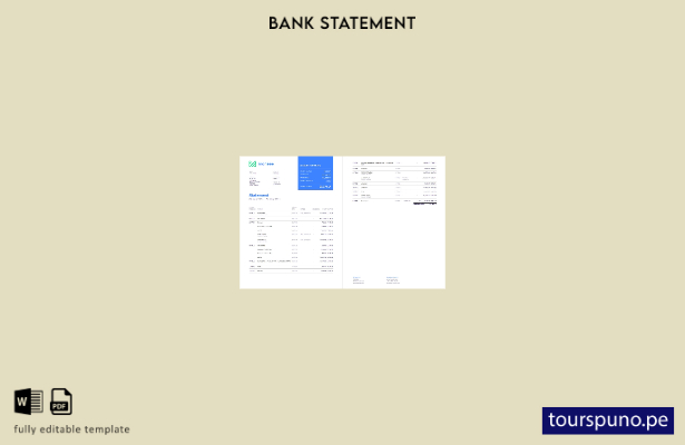 Plantilla de páginas de Word de extracto bancario de Monese del Reino Unido list